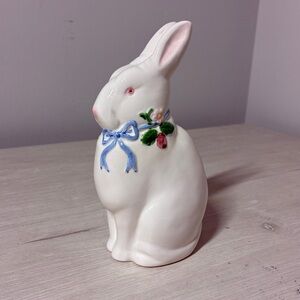 Vintage Easter Bunny Ceramic Rabbit Figurine Cottagecore Spring Decor Japan